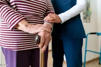 Elderly with Cane